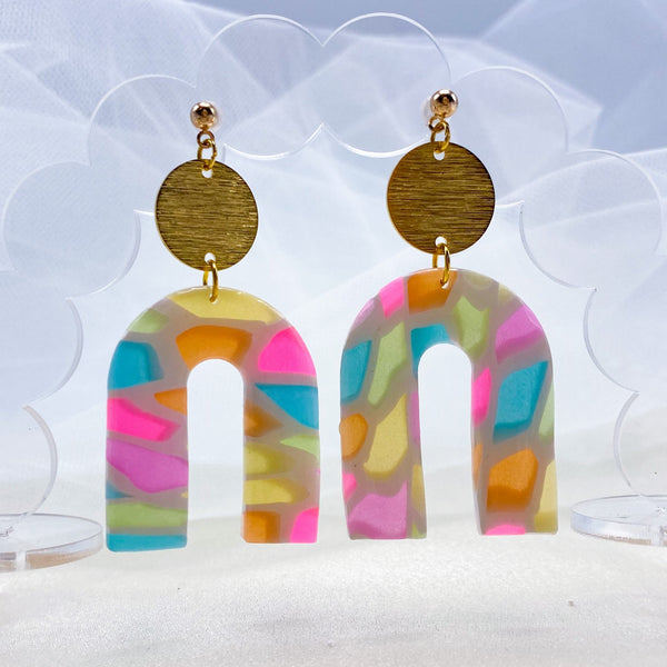 Stained Glass: 14K Gold Plate Arch