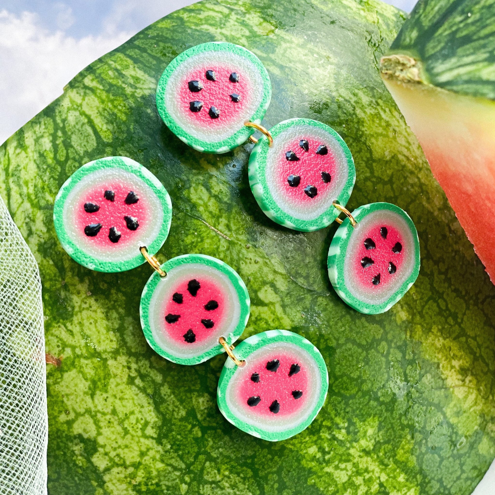 Watermelon: 3pc Dangles (3”)