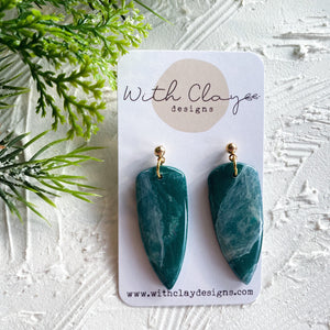 Sea Foam Marble: Deep Emerald Dagger