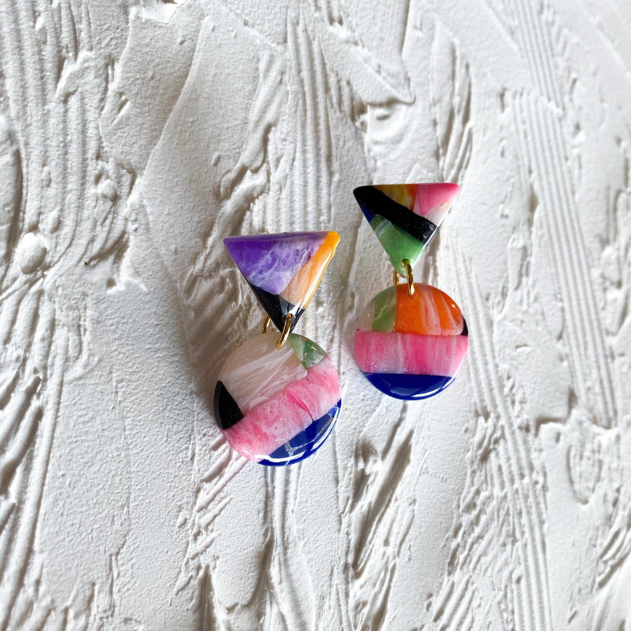 Color Block Triangle Dangle: Style 1 Medium