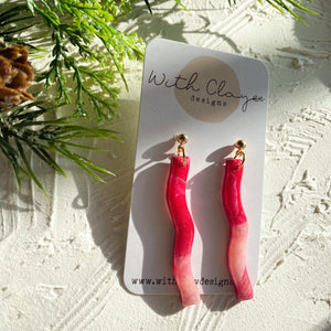 Sea Foam Marble: Red Wave