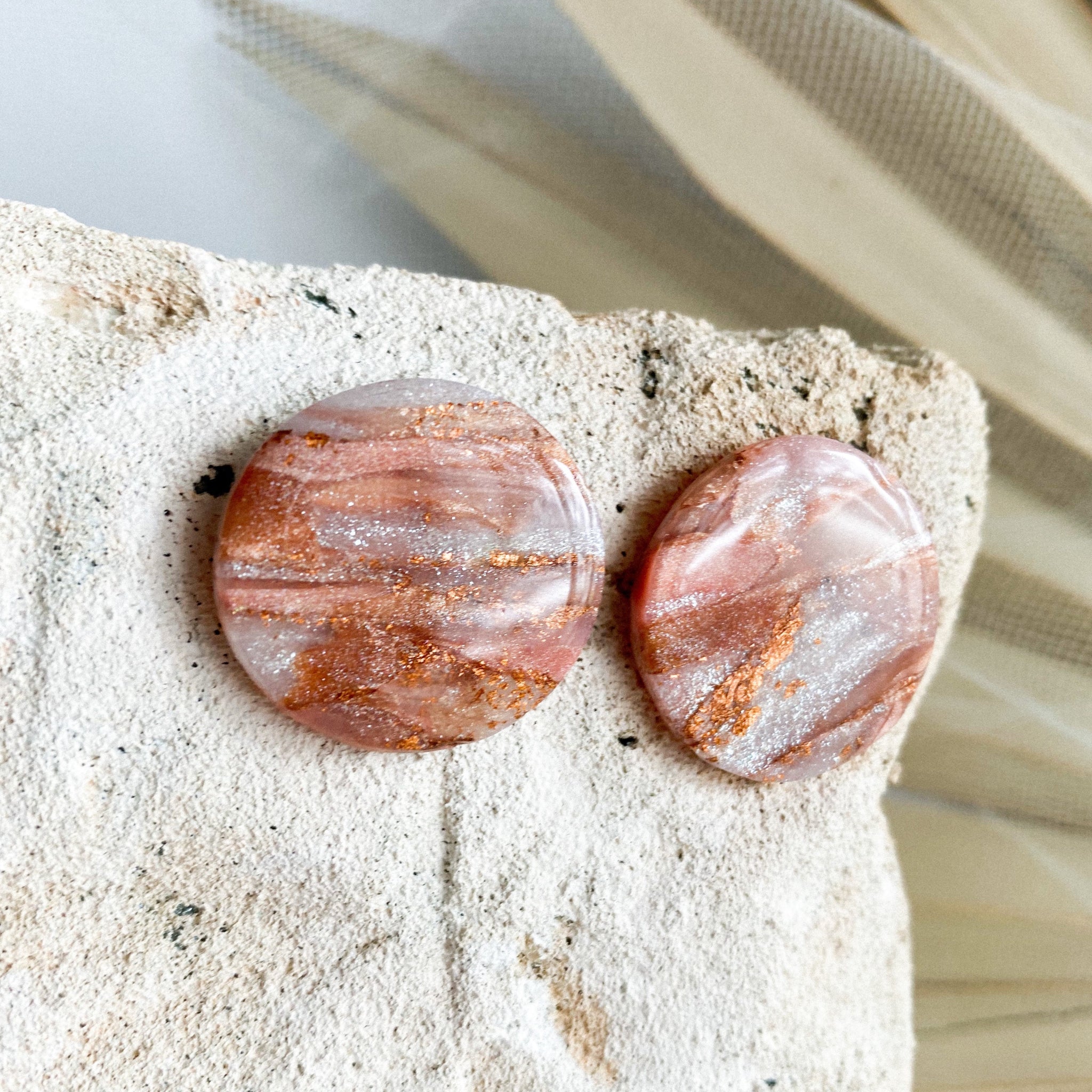 Marbled Rose Gold: Mega Stud