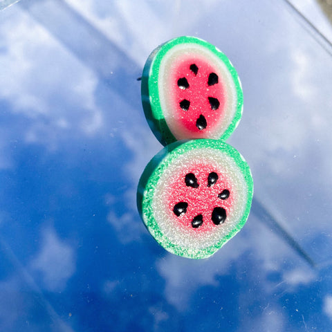 Watermelon: Whole Slice Stud (1”)