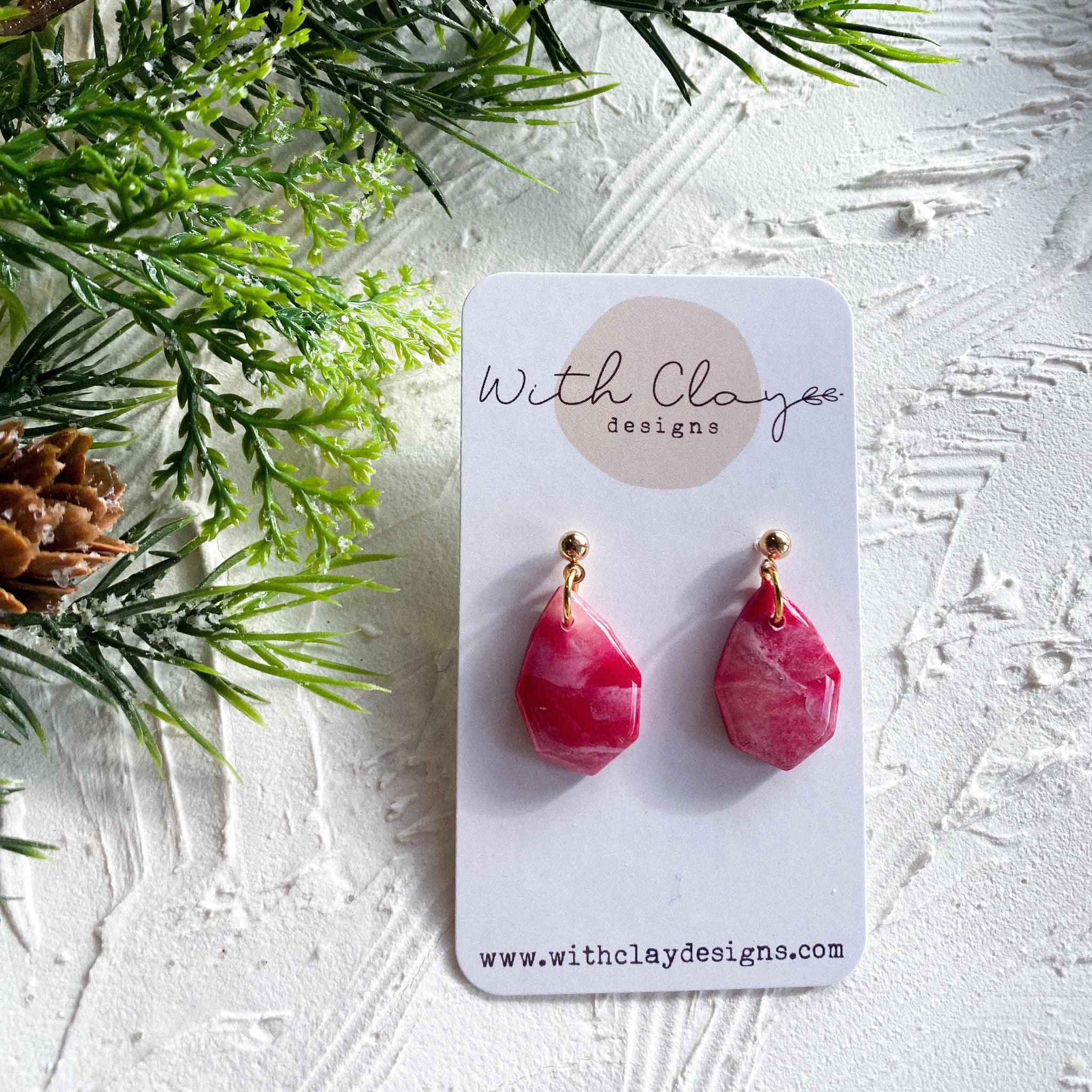 Sea Foam Marble: Red Mini drop